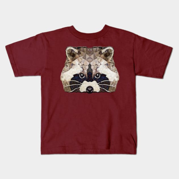 abstract racoon Kids T-Shirt by Ancello